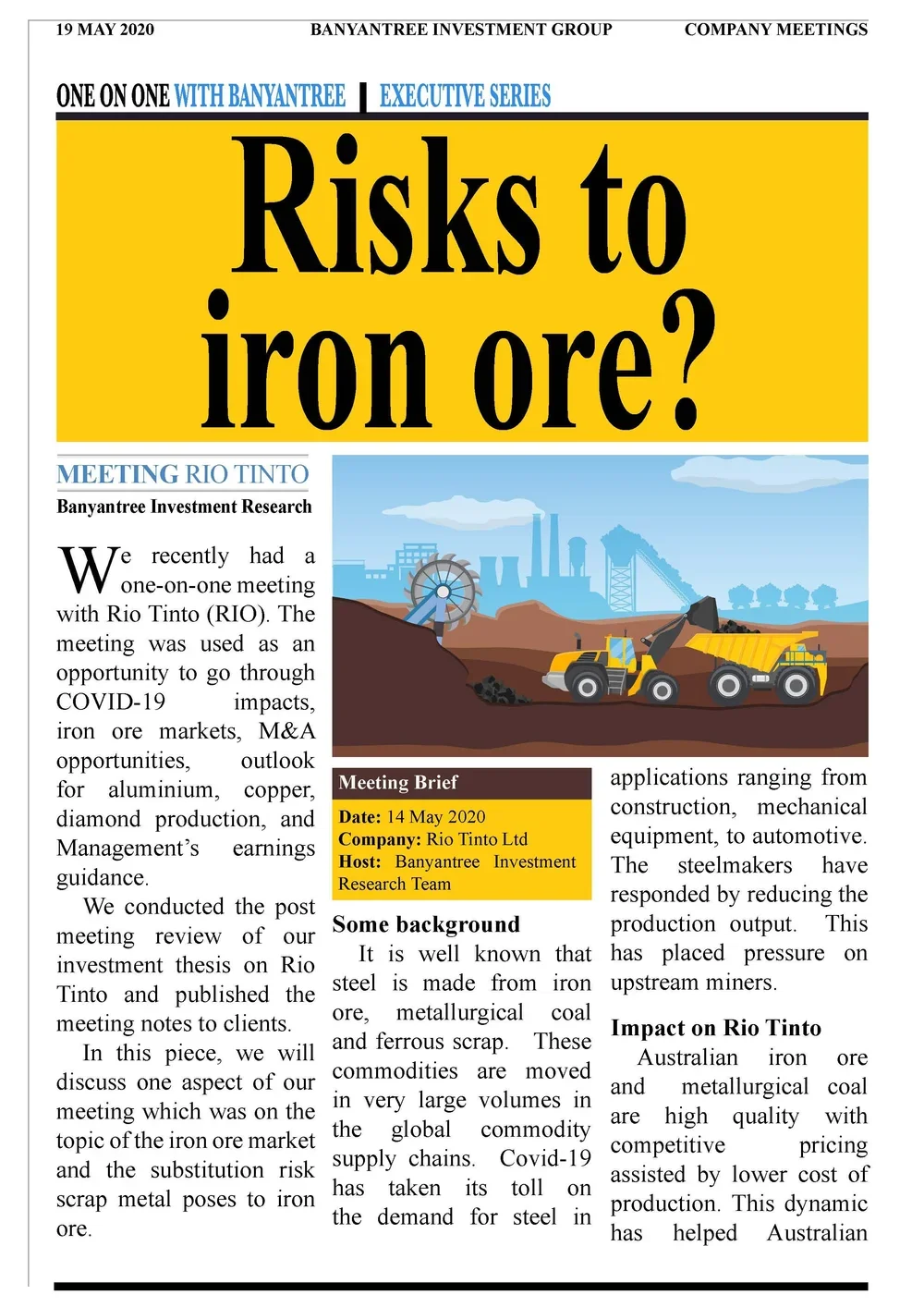 Risks to iron ore?