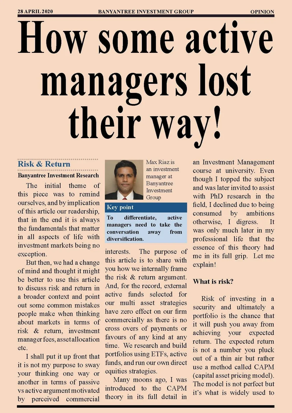 How some active managers lost their way!