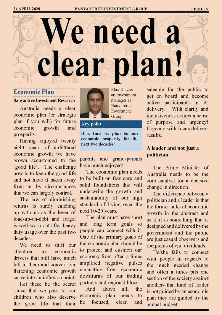 We need a clear plan!