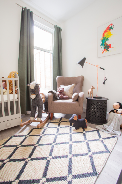 Our children's room used a very muted select colour palette.