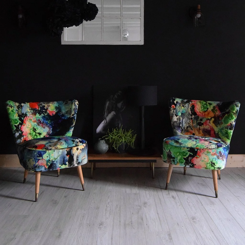 Kaleido Splatt Allover Cocktail Chairs