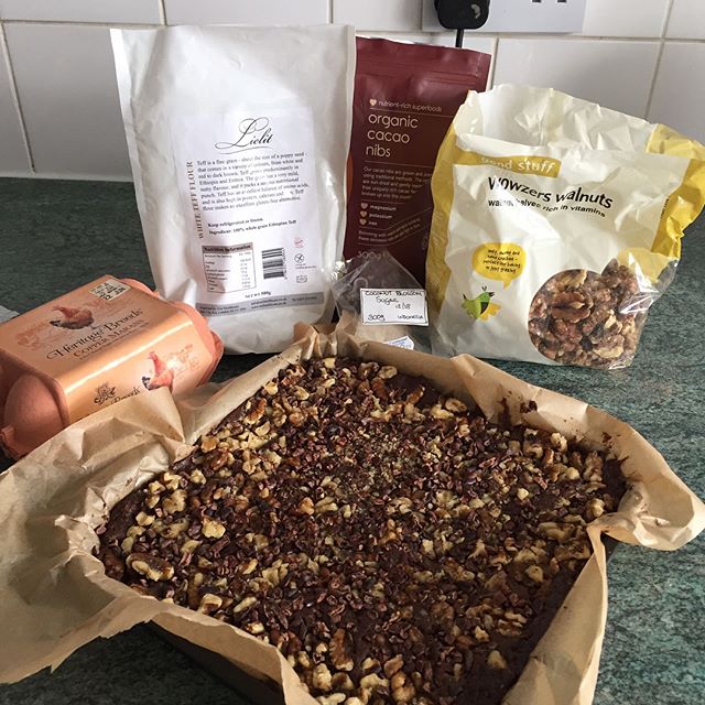 Brownies made by Cheryl with Lielit Teff flour ! Yummy 😋 #allergyfree #chocolatecake #glutenfreelife #glutenfreefood #teff #healthylifestyle