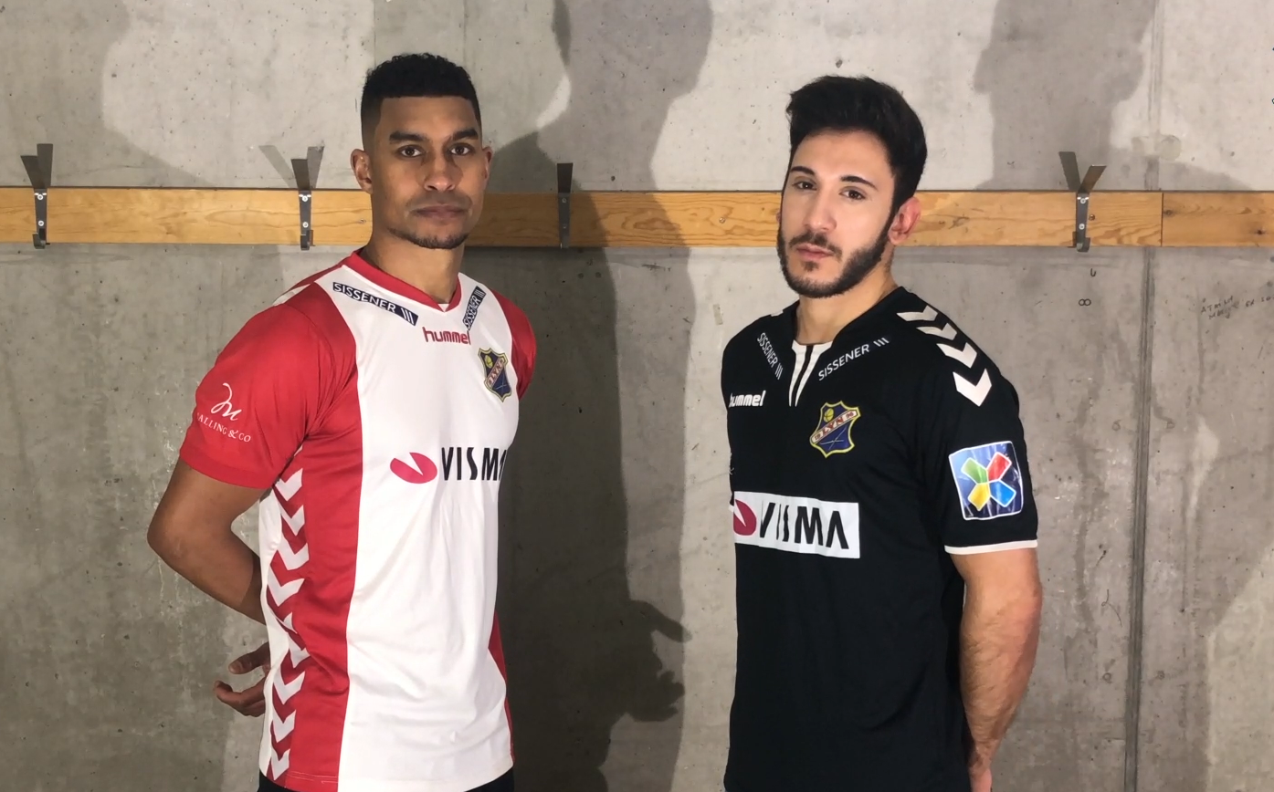 Demba Traoré og Orhan Simsek klare for Lyn i 2019. Foto: Lyn1896.no