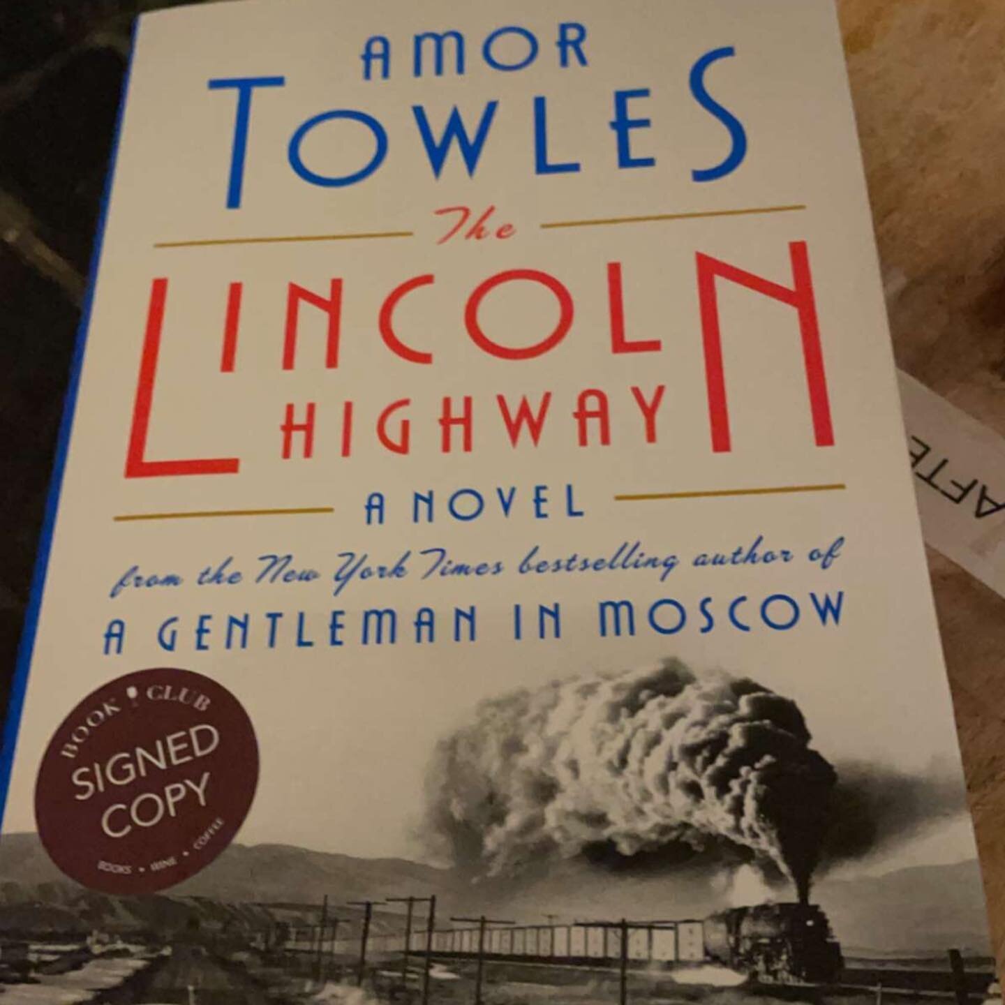 Back on October 6th, I was fortunate to have a daughter who visits @bookclubbar on a regular basis and could pick up this signed copy of @amortowles newest novel. I have been too under water with work to tempt myself by opening to the first page. But