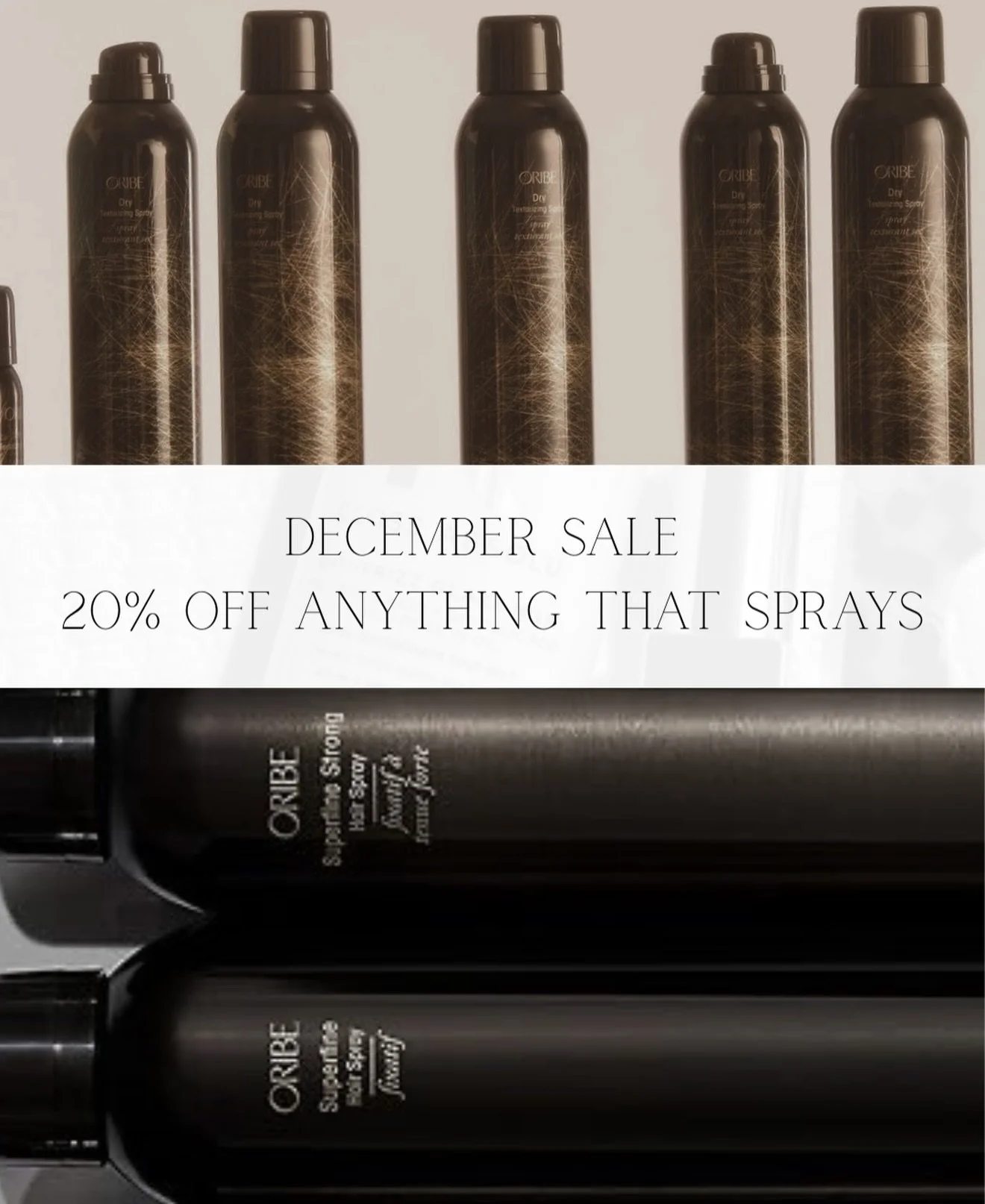December Product of the Month🎄
All your favorite sprays are 20% off from shine to texture to heat protection. Stock up + stay styled!
