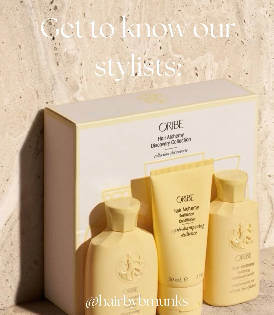 GET TO KNOW OUR STYLISTS: 
@hairbybmunks 🤍🤍
Brittany loves all things @oribe especially the densifying + hair alchemy lines. When shes not behind the chair, she is with her son Preston, working out, or out in nature!