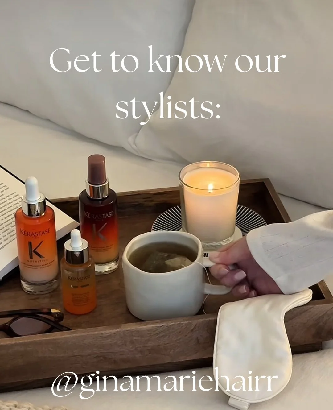 GET TO KNOW OUR STYLIST:
@ginamariehairr 🤍🤍
Gina&rsquo;s favorite product is Kerastase Nutritive Hydrating Split Ends Serum and Chronologiste hair mask! 
When she is not in the salon her favorite thing to do is spend time with family. But she also 