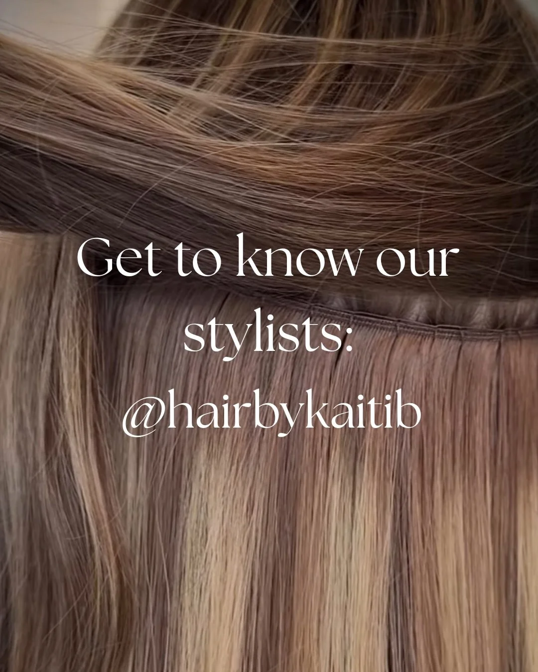 GET TO KNOW OUR STYLIST:
@hairbykaitib 🤍🤍

With a love for reds, lived in color, and keratin bond extensions, Kaiti loves giving you the effortless hair of your dreams. 

Outside the salon, you&rsquo;ll find her spending time with family, friends, 