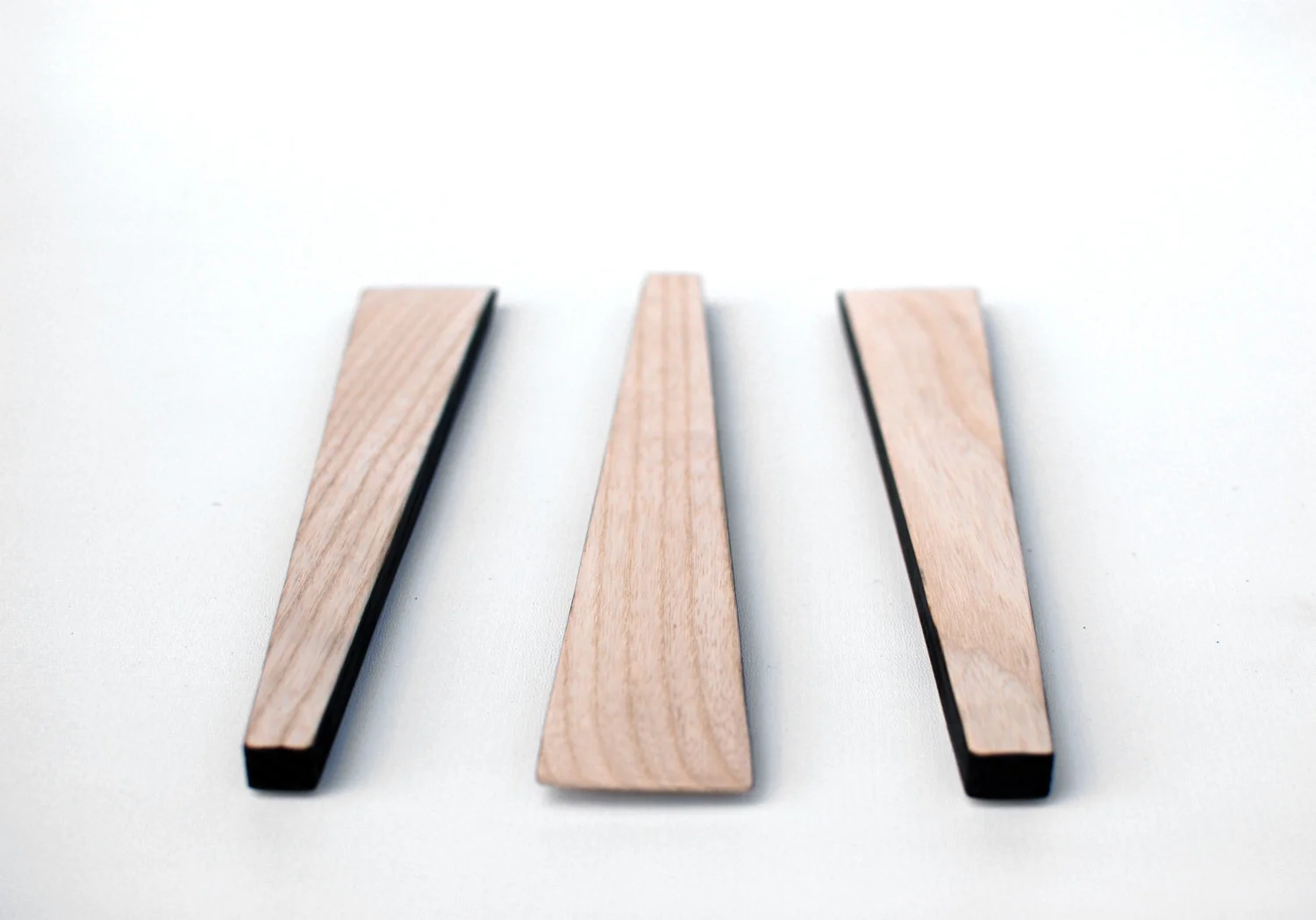 solid ash wood spatulas grouped