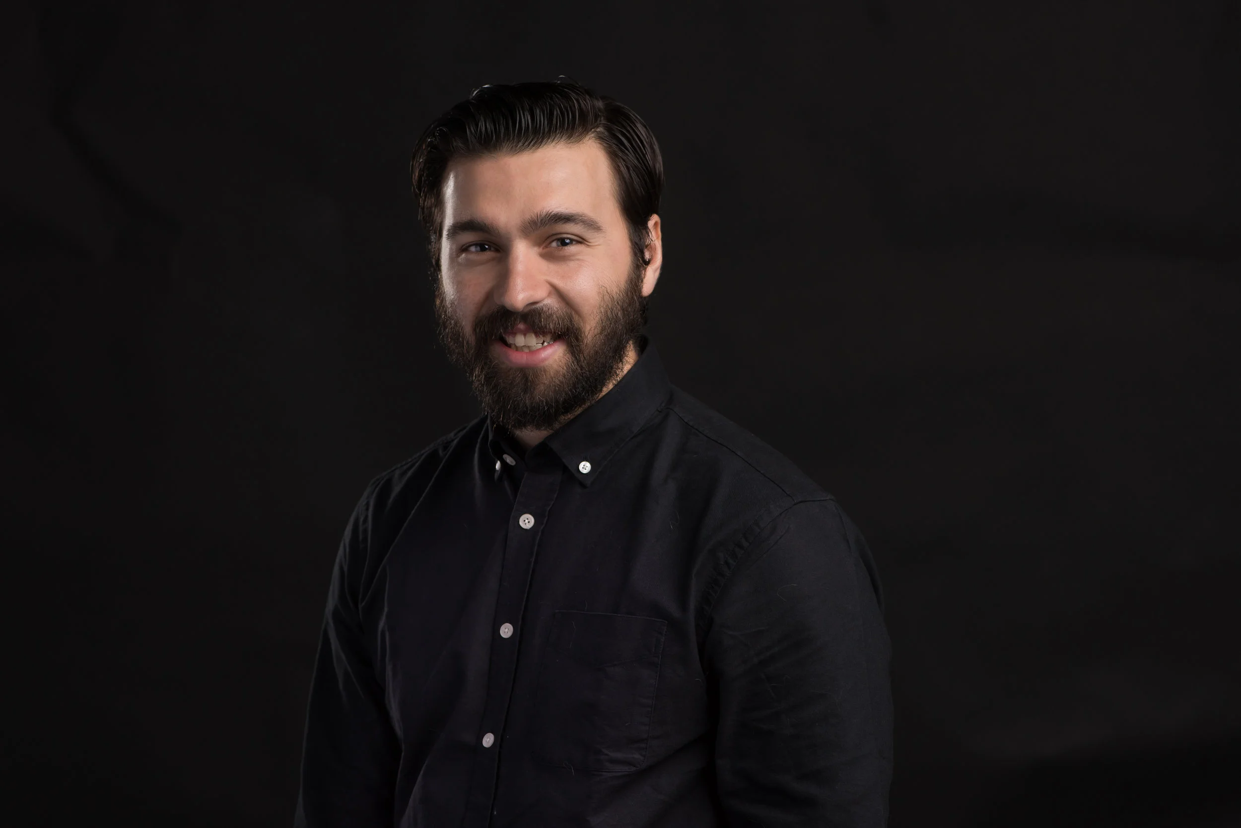 Headshot on a black backdrop