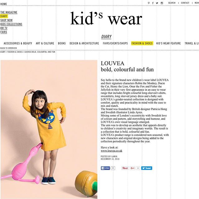 We're ecstatic that LOUVEA have been featured online in Kid'swear! 🤗🤗🤗 Thank you so much for the support Petra! @scimparello 🙏🙏🙏 #kidswearmagazine #feelinghappy #kidswear #ministyle #kidsfashion #kidsbrand #louvea_kidswear