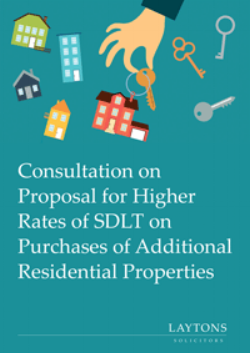 Consultation on Proposal for Higher Rates of SDLT