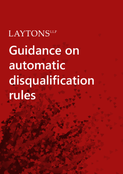 Guidance on automatic disqualification rules