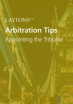 Arbitration Tips: Appointing the Tribunal
