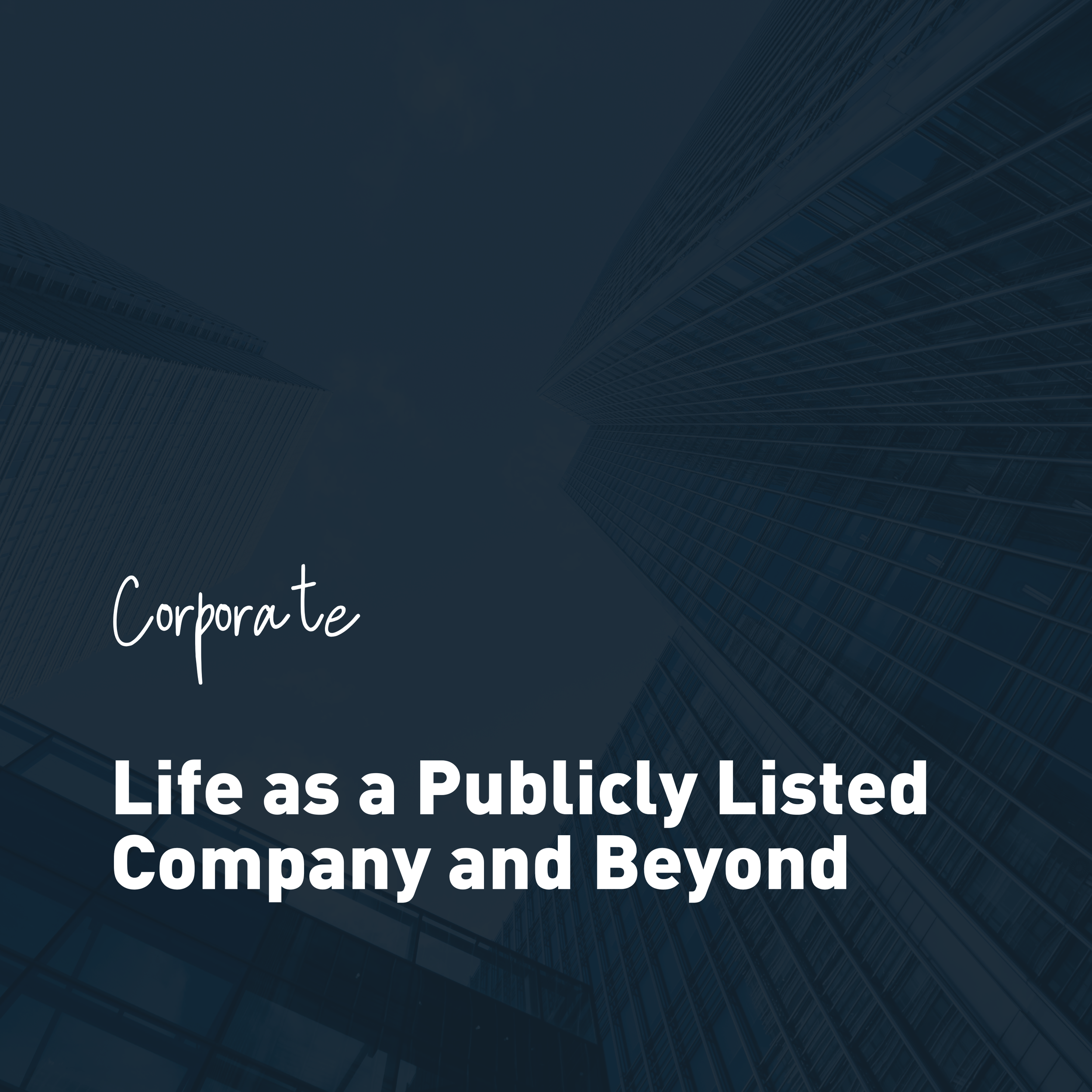 Life as a Publicly Listed Company and Beyond