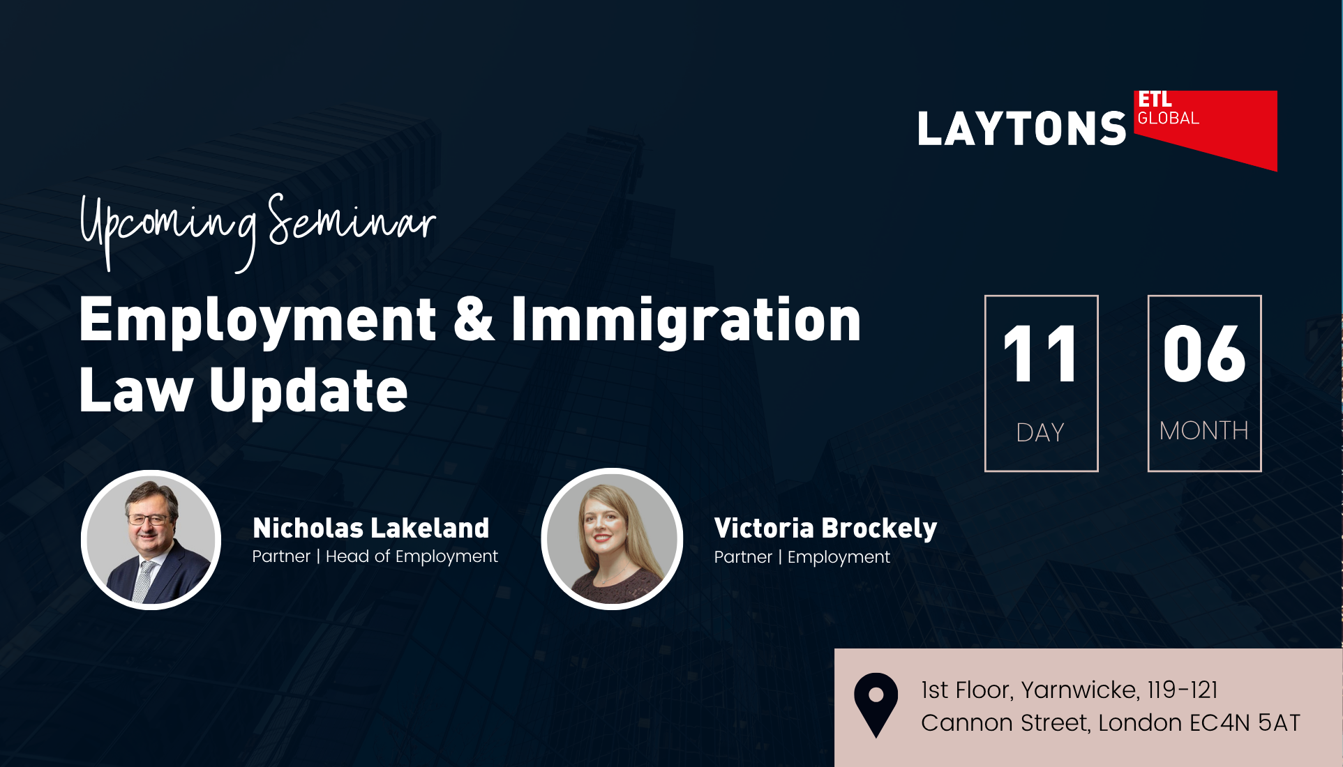 Upcoming Employment &amp; Immigration Law Seminar - June 2026