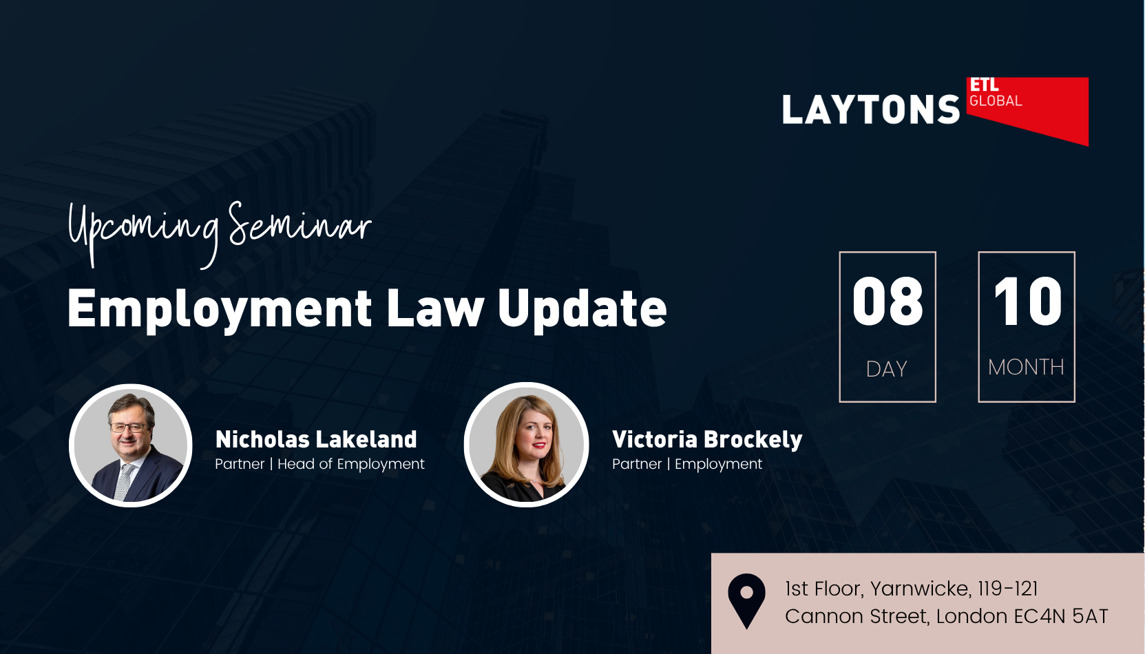 Upcoming Employment Law Seminar October 2026