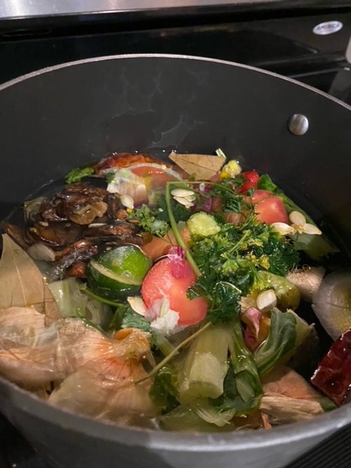 Making Homemade Vegetable Broth