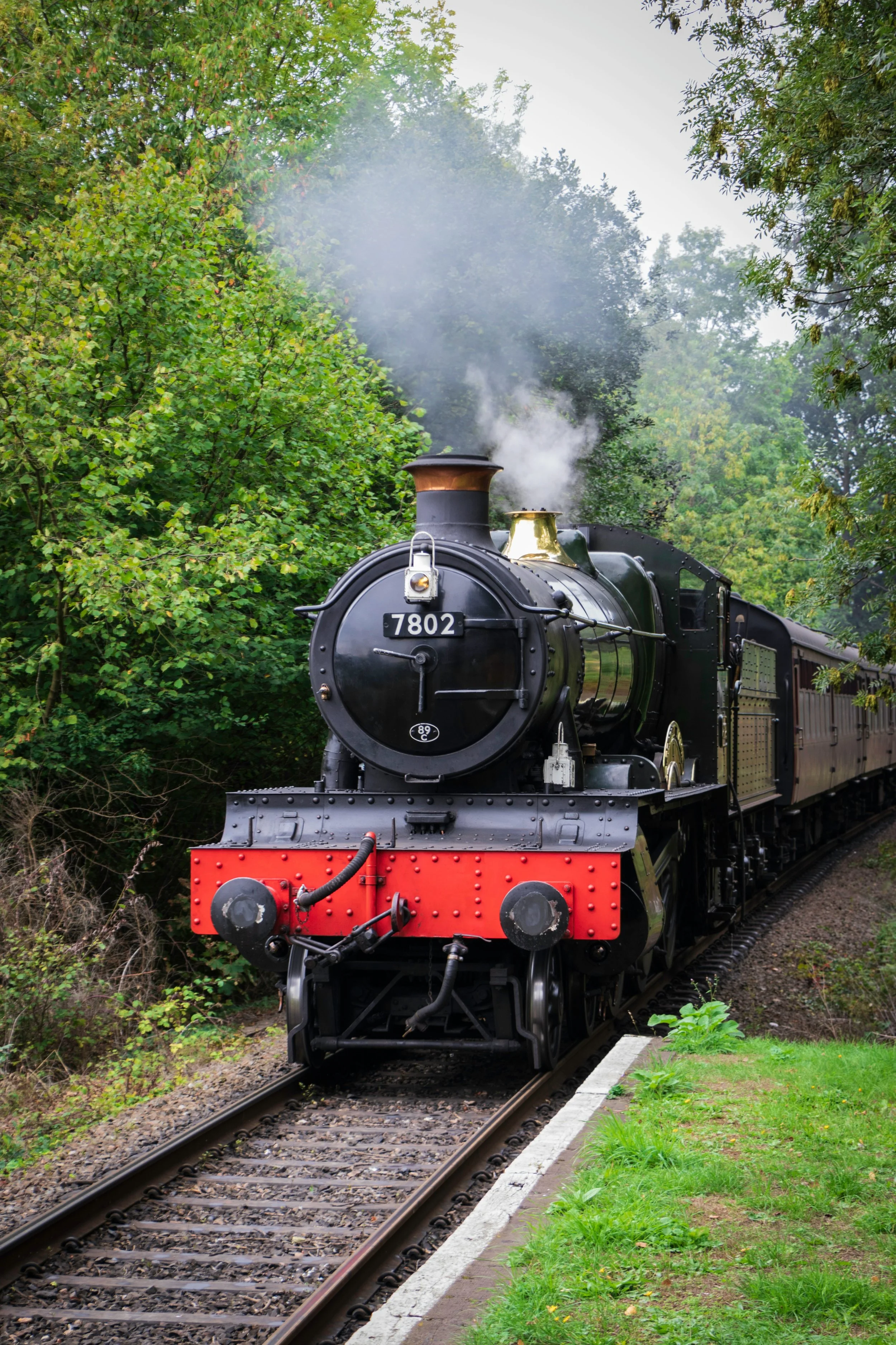Steam locomotive representing the story engine that drives a mystery novel forward.