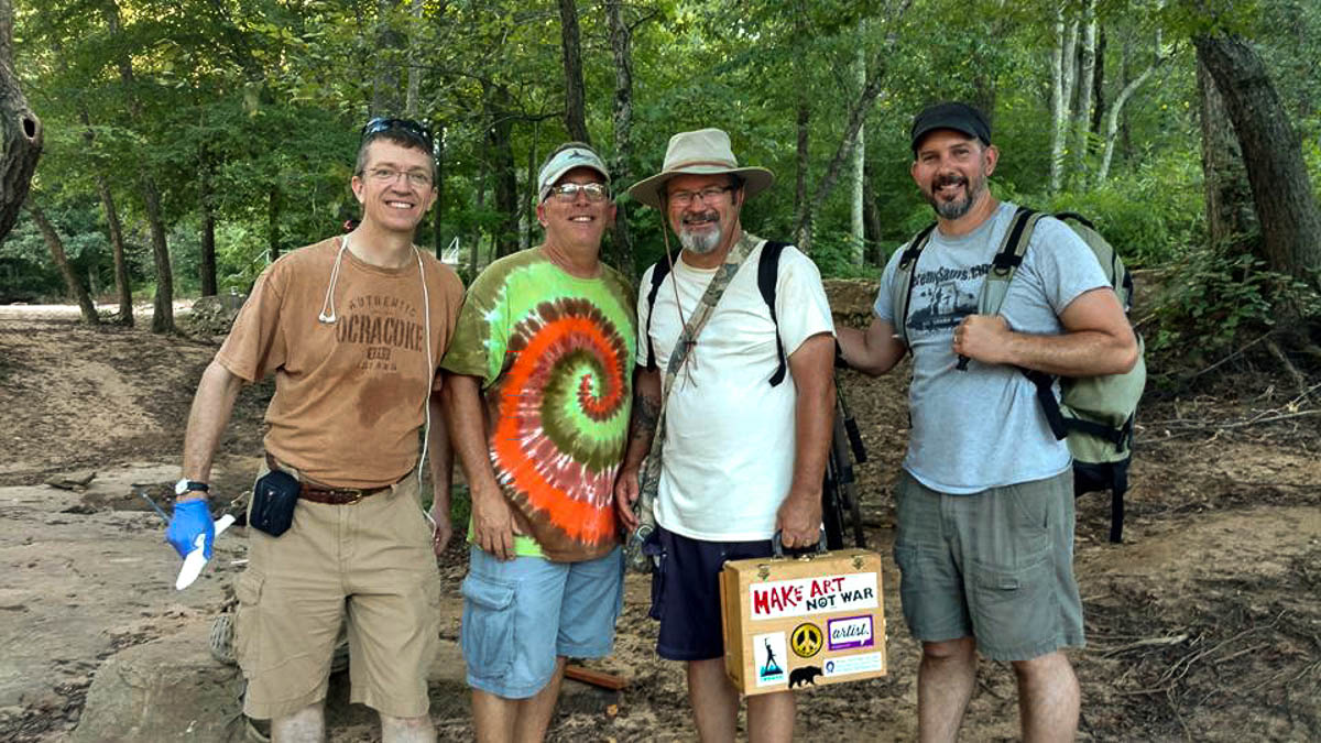One of the greatest blessings of life is plein air painting with friends! Here are my good art buddies, Dean Remington and Bernie Rosage Jr. from Jacksonville, NC and Jeremy Sams from Archdale, NC. For 3 days we got paint, laugh, and share meals together. This was the 2nd Annual North Carolina Open plein air festival which ran Aug 12-14, 2016 and for the second year was held in Salisbury, NC. This year there were 46 artists competing for 3 monetary prizes and 6 honorable mentions.