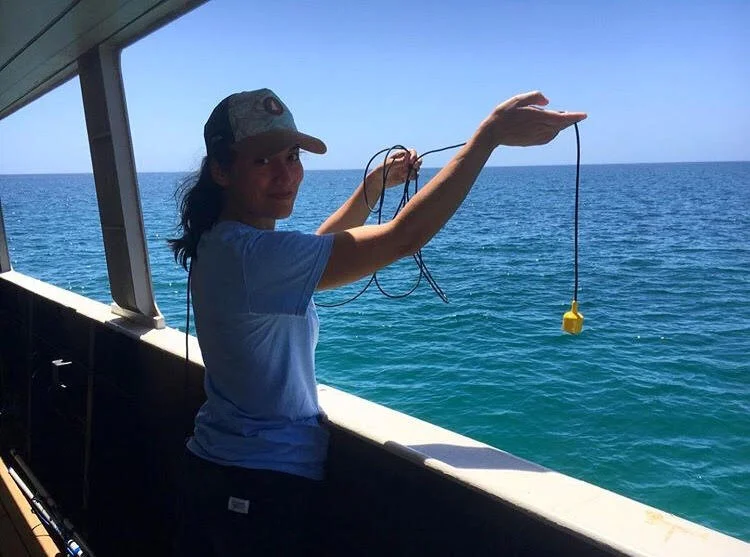 Testing a hydrophone ahead of filming dolphins for National Geographic