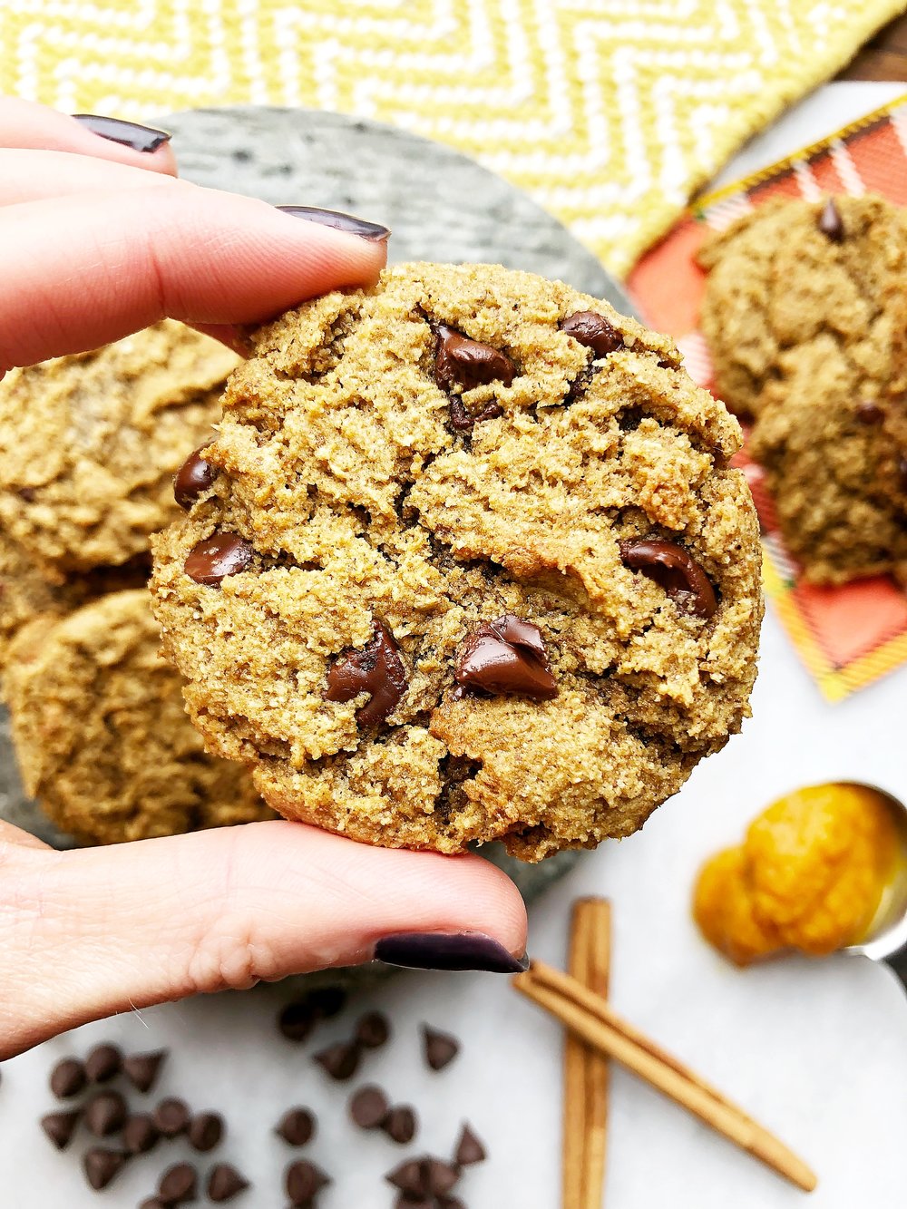 Pumpkin Chocolate Chip Power Cookies