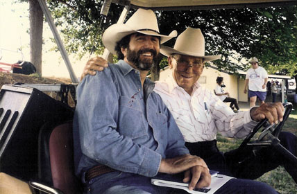 Tim and Tom Dorrance 1996. Photo courtesy - Tim Hayes Collection.