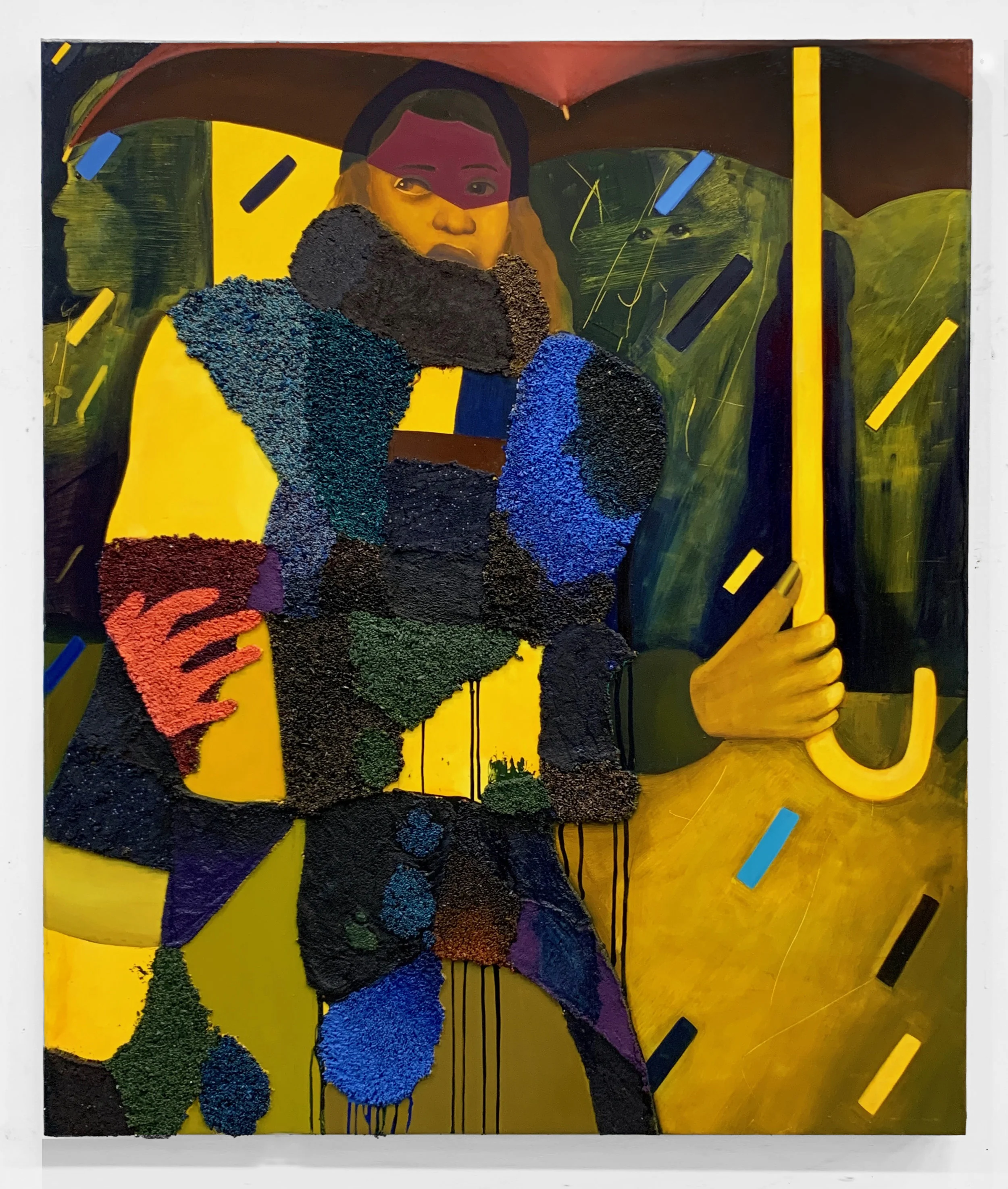 Coady Brown, After Dark , 2019, oil and mixed media on canvas, 54 x 46 inches