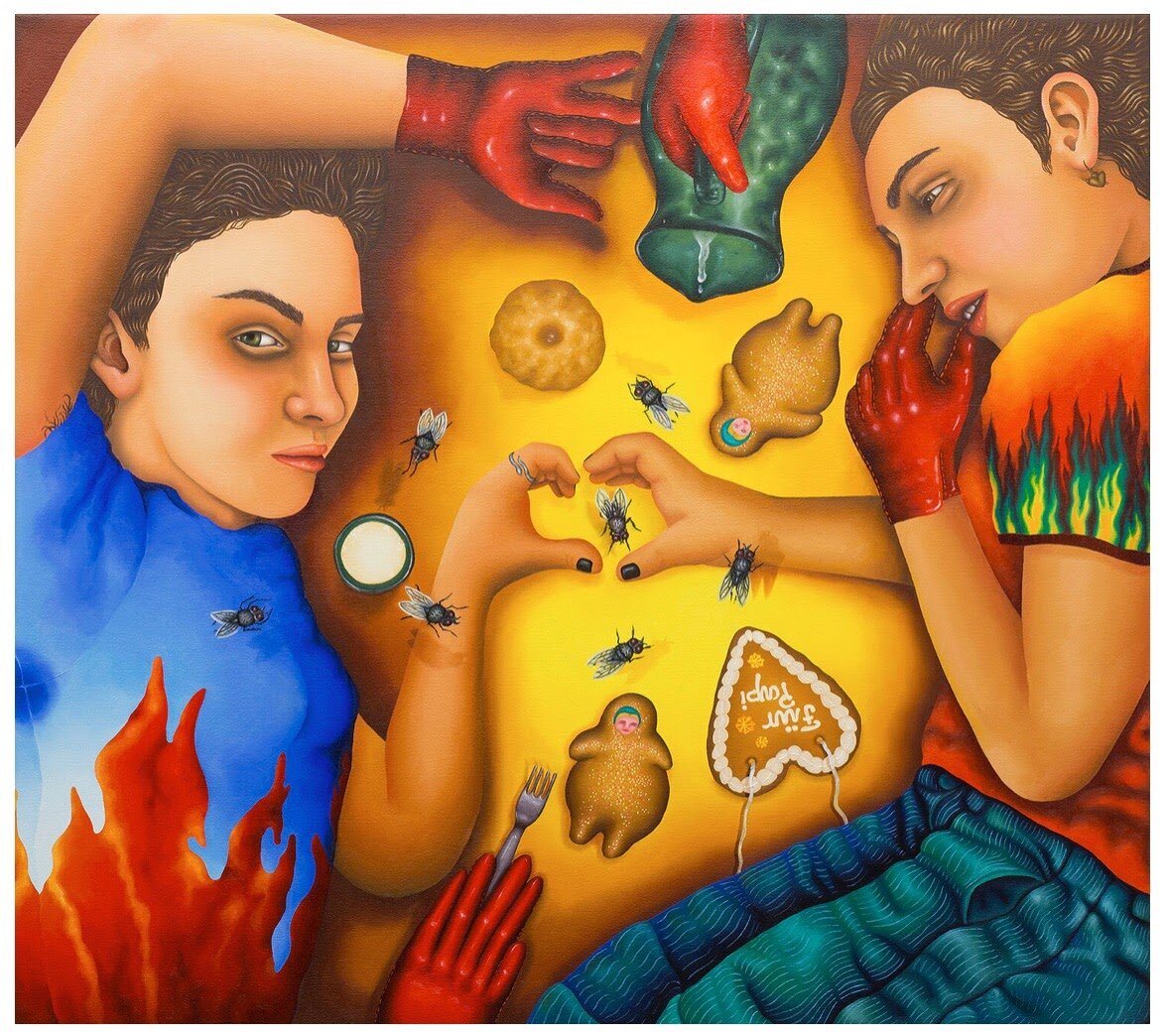   María Fragoso   Teach me sweet things II , 2020 oil on canvas 35h x 39w inches 