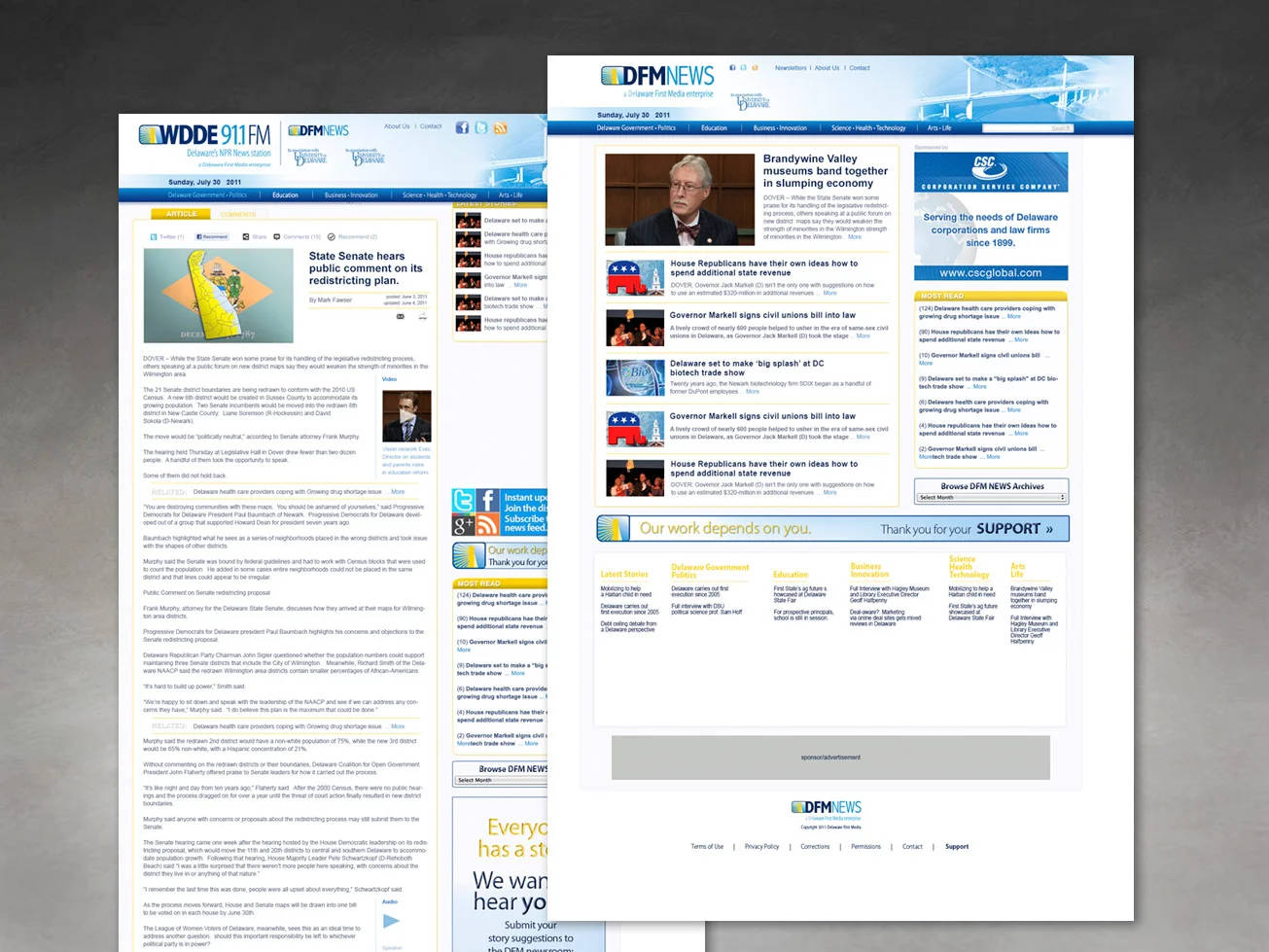 Delaware Public Media | website design/development