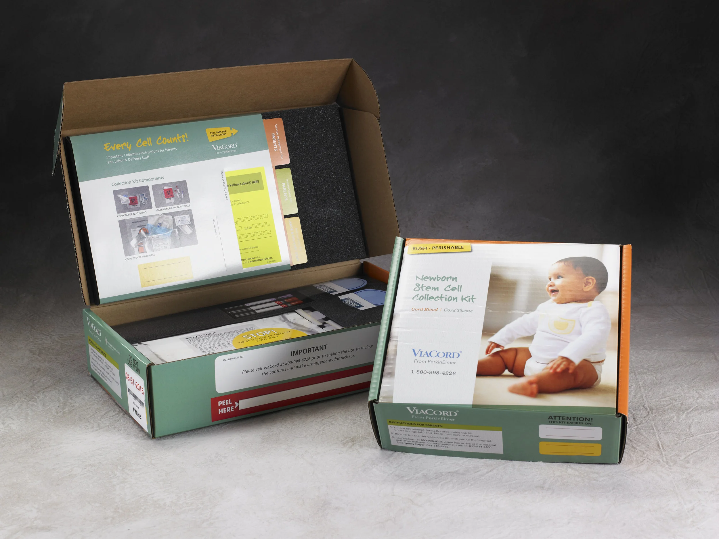 Samples of initiatives I led for PerkinElmer®, 'Viacord' collection kit