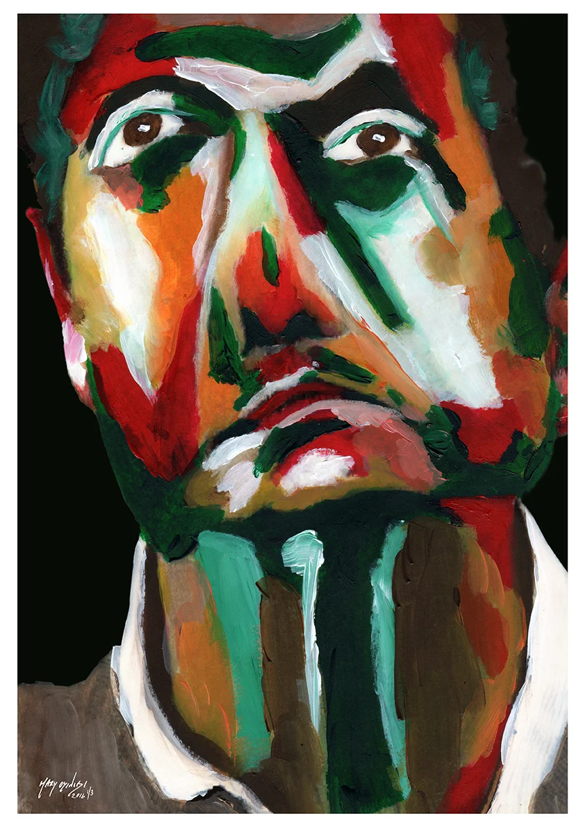 Witness - Acrylic Paint, Digital Art, 2016 Size: 29.7 x 42cm