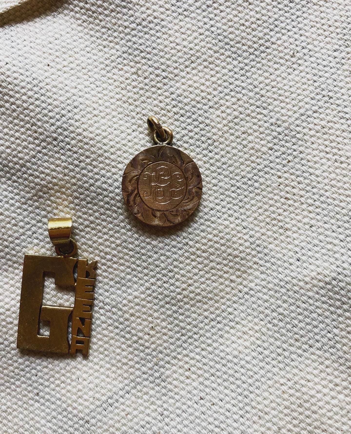 One thing that was especially delightful to me: All things with k and g on them.  For my grandmother, Keena, and my late aunt Karen. My initials now are KGS. Got pretty lucky that it all still works