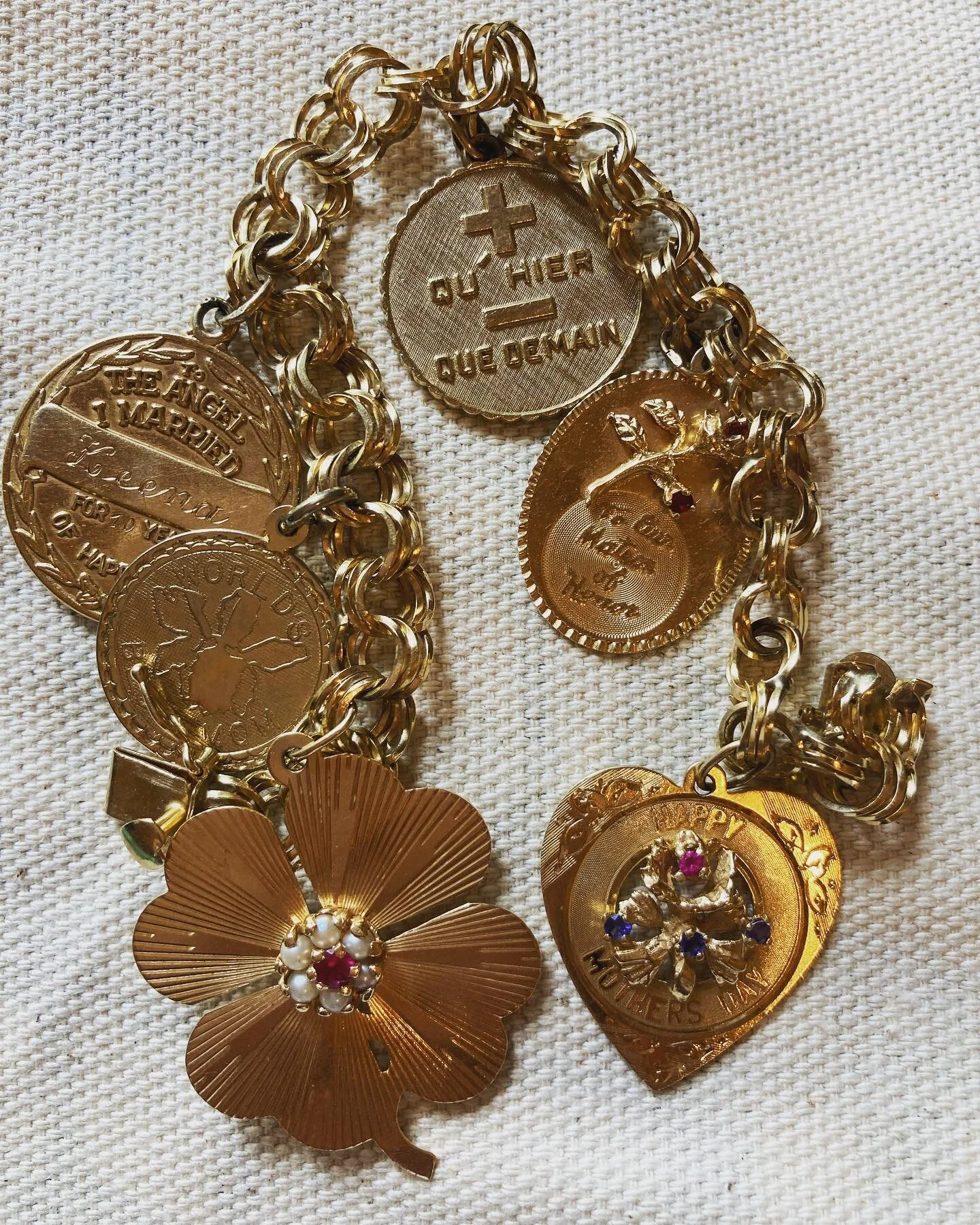 The jewelry box.  When I was about 10 my grandparents both passed. They were young and my dad was about my age now. My father inherited the jewelry they had gathered over the years.  They had owned their own jewelry store in Washington township, nj. 