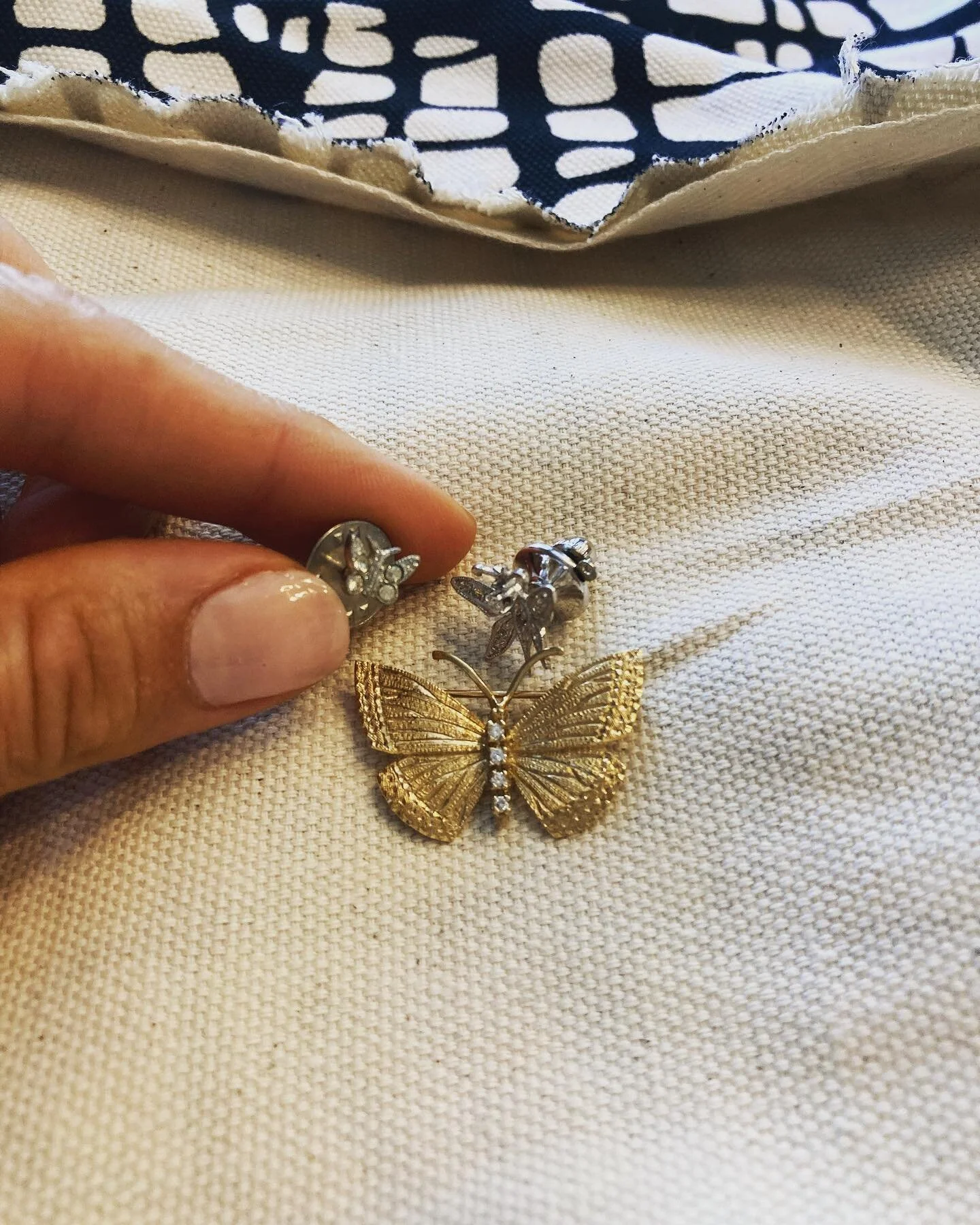 My grandmother had so many things with butterflies. Jewelry, china, kitchen linens.  The symbolism of butterflies is one of the most obvious in culture.  The day my dad passed, at the exact moment in fact, a monarch butterfly began circling my nephew