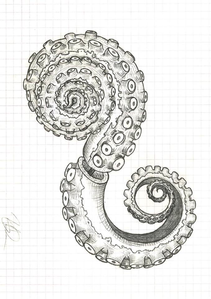 Tentacle Pencil Sketch