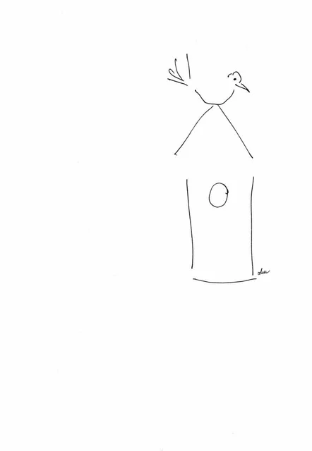 bird and house