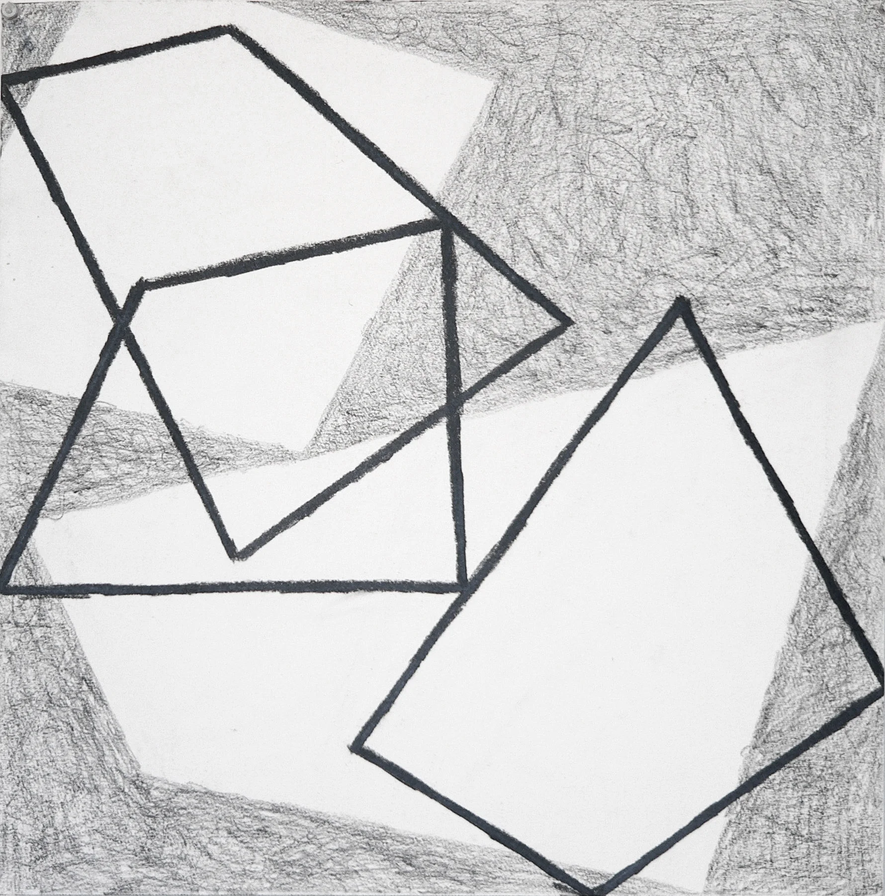 Bounce 3 18 x 18 in Graphite on Canson Pastelle Paper