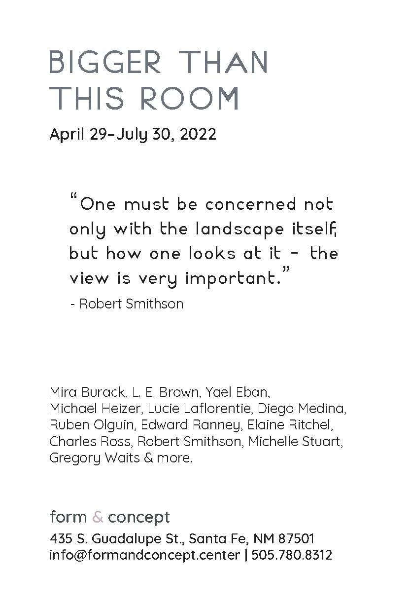 Back of showcard for "Bigger Than This Room"