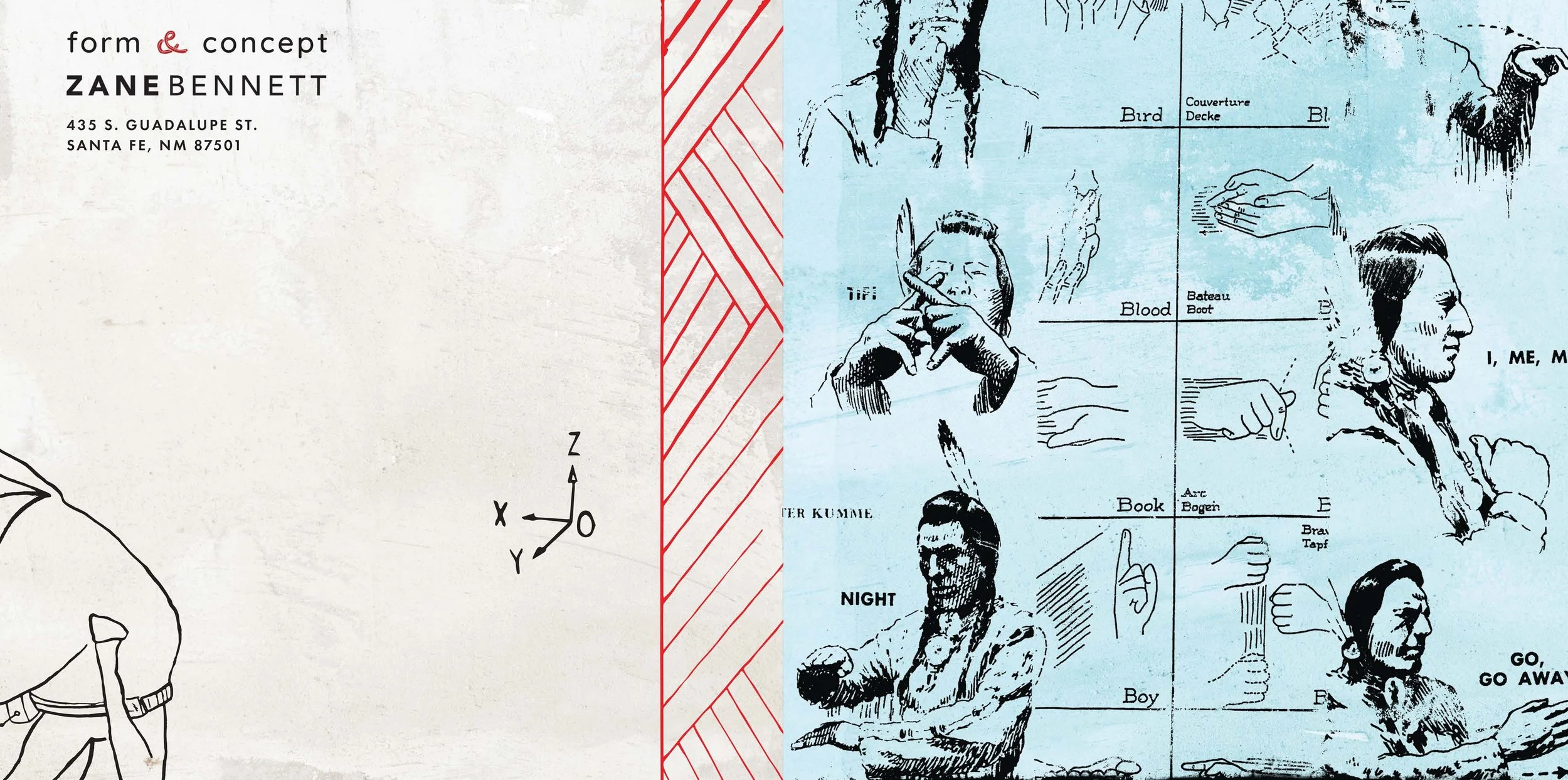 Front and back sleeve of F&C/ZB Exhibition Guide