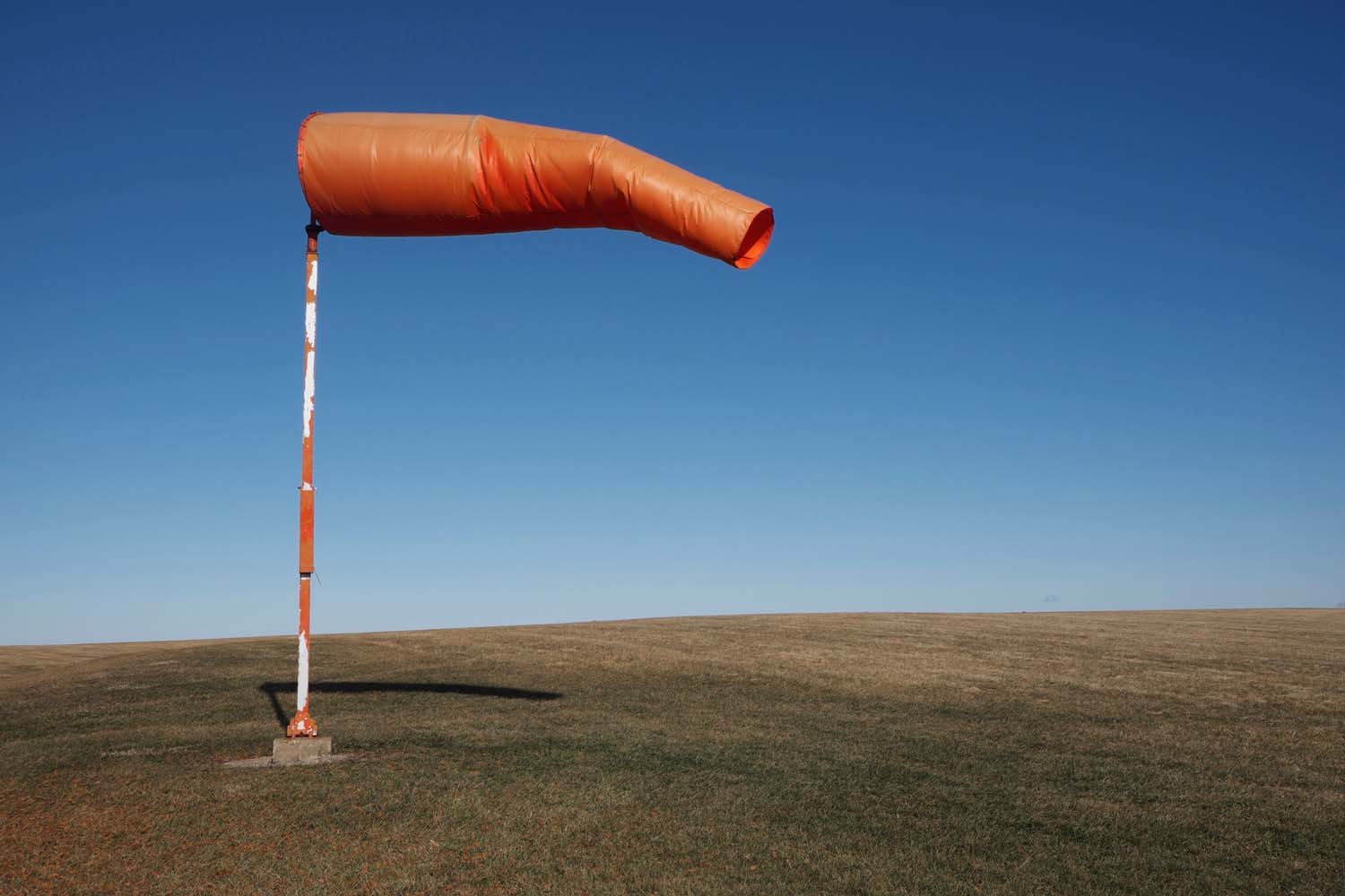  Wind sock at the Canton Ingersoll Airport. Canton, IL. January, 2017 