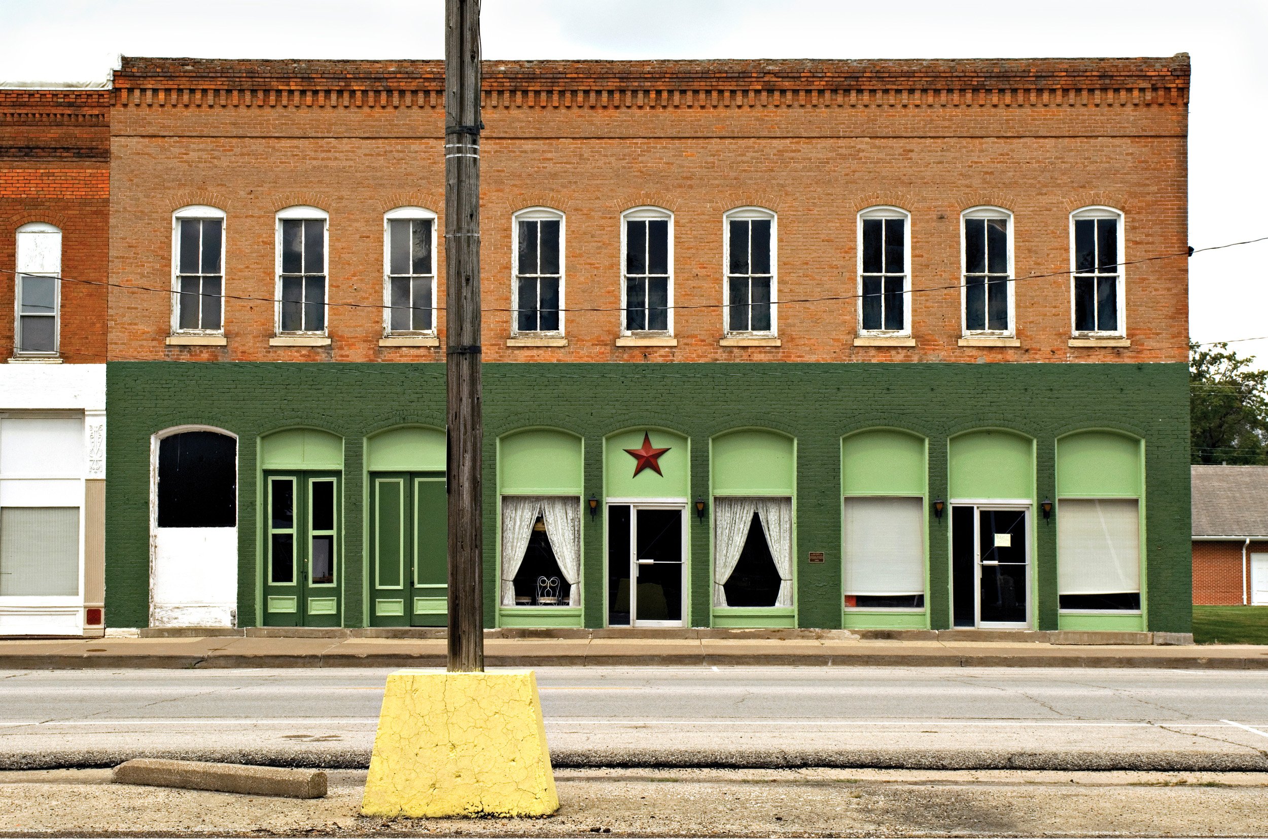  Main street in La Harpe, IL. September, 2010. 