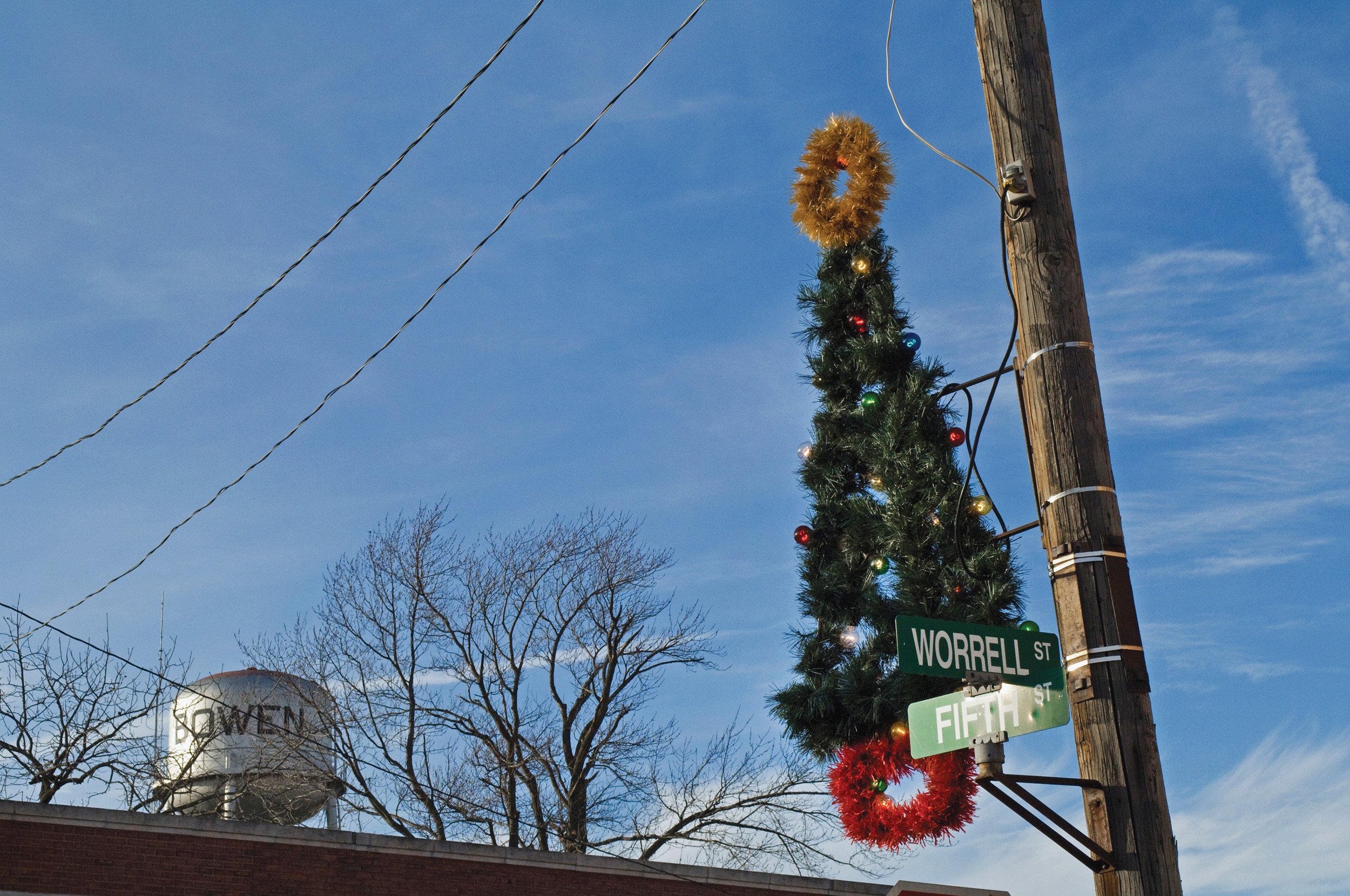  Christmas decorations in Bowen, IL. Dec. 2010 