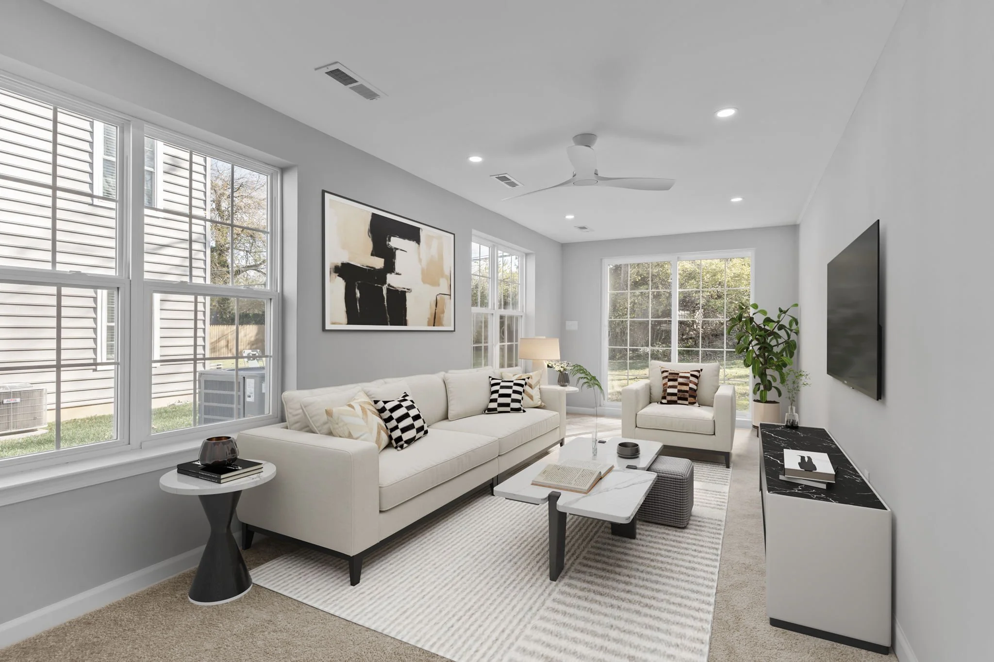 It's the final reveal for our recently completed two-story addition in Plymouth Meeting. The addition consists of a garage, family room, guest room, hall bath, laundry room, and a primary bath. More importantly, it provides our clients the extra spac