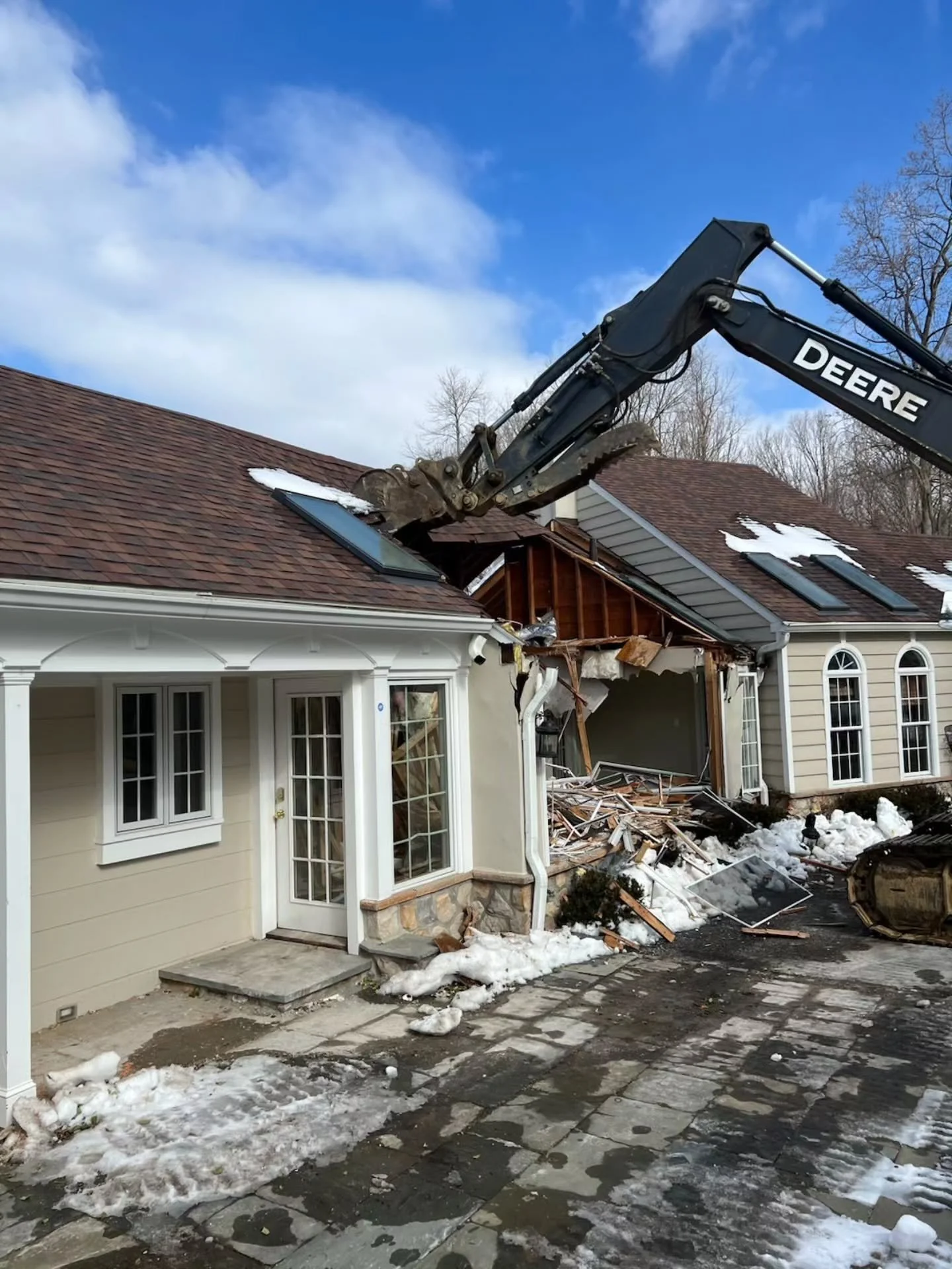 Delicate demo at our Bryn Mawr project. We're removing the center of this home to rebuild it better. Design also includes a whole house renovation and several additions. Follow along for the grand transformation.