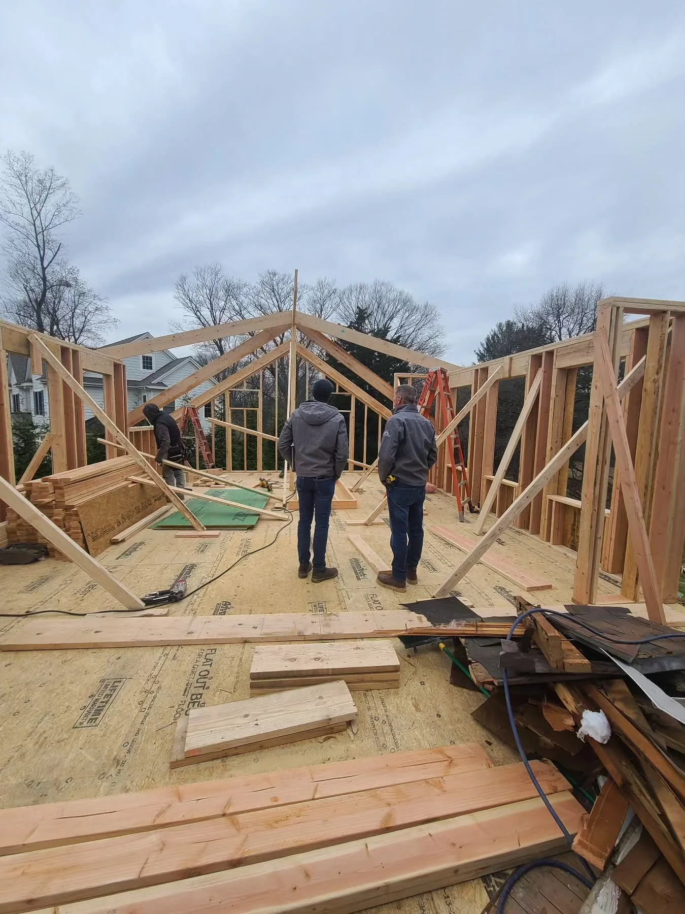 Our services don't end at design but extend into the construction phase with our construction administration services. We are on site meeting with clients and contractors - addressing any unexpected issues and ensuring the design is executed successf