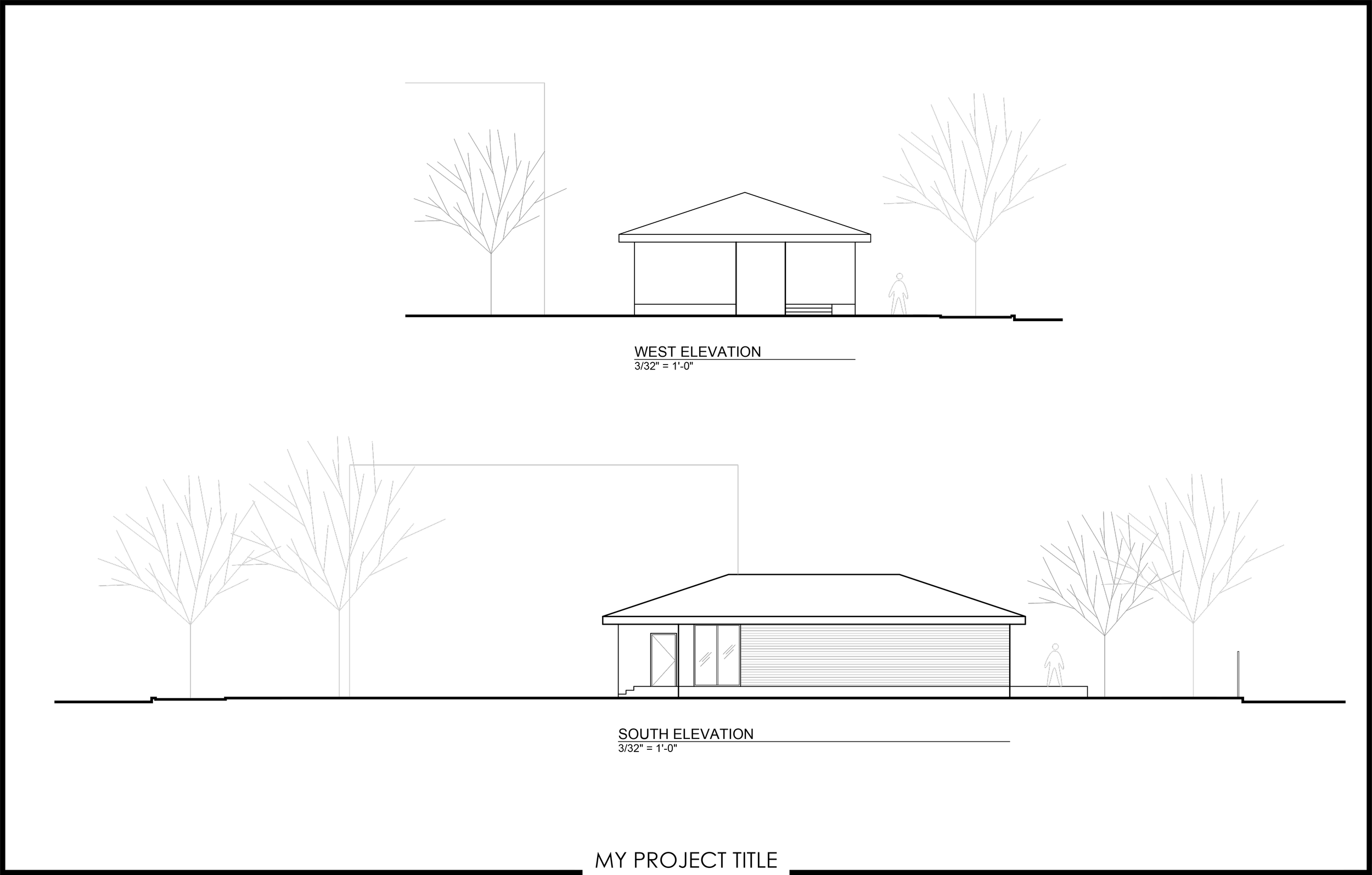 Architectural Elevations on Presentation Border
