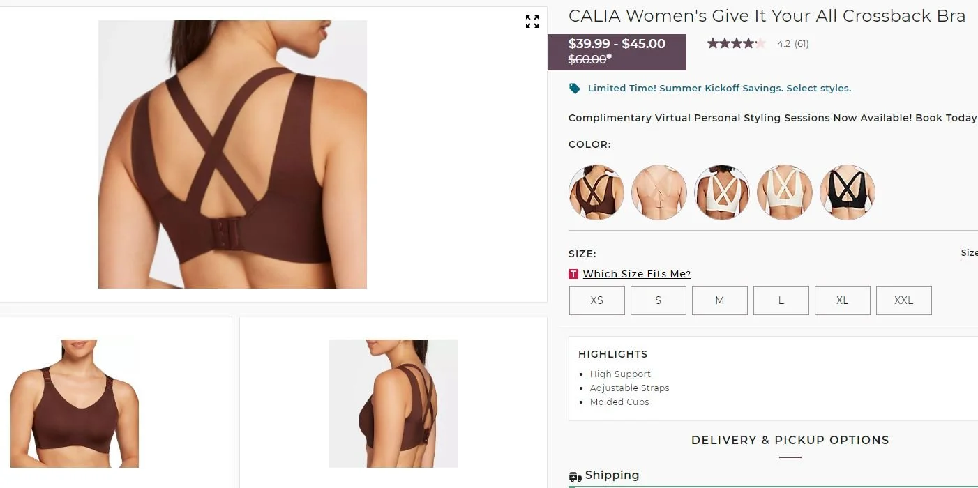 Example of Product Information written for the website