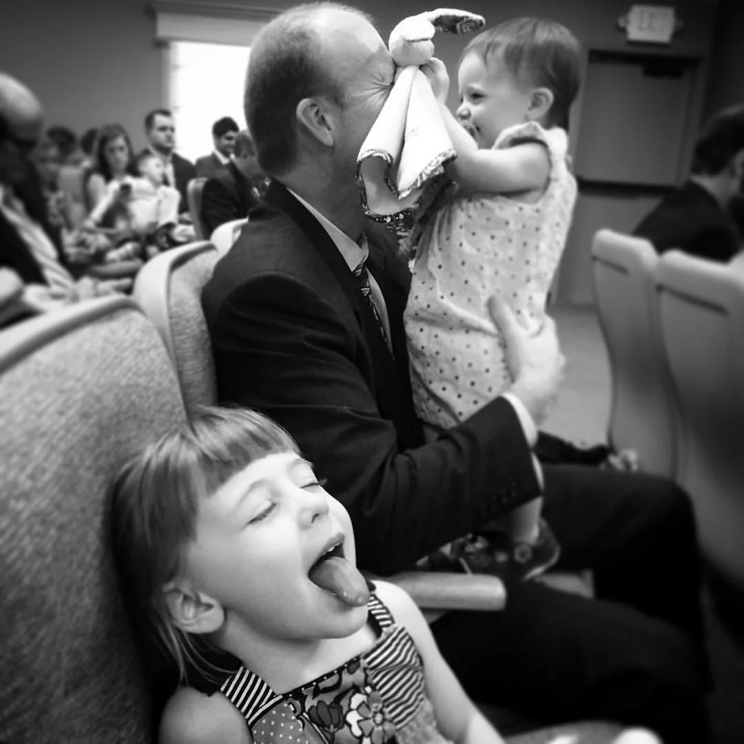   Gary, Phoebe &amp; Lucy. At Darby's Wedding. 7-2-16.  