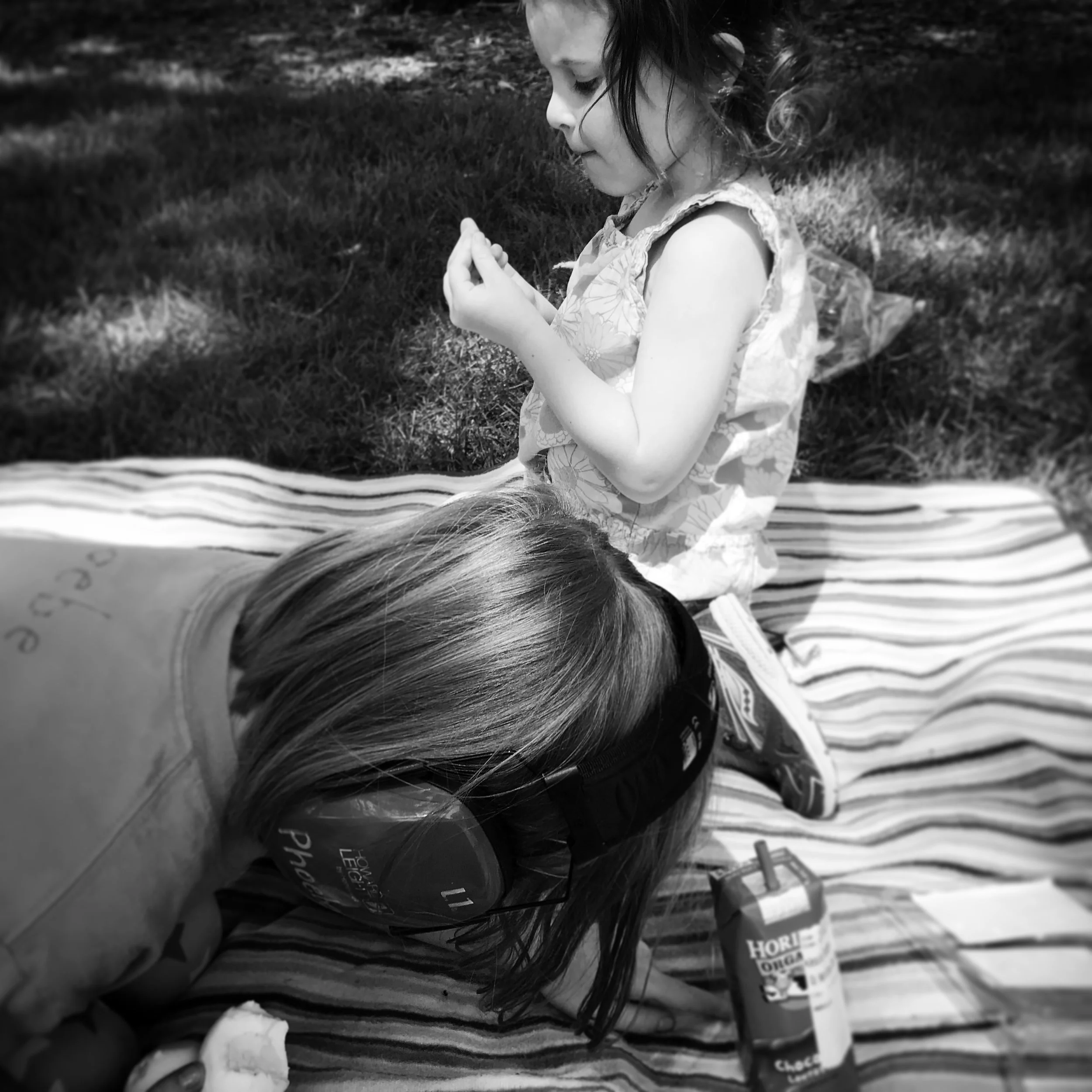   Phoebe &amp; Lucy. Catching Ants. 7-27-18.  
